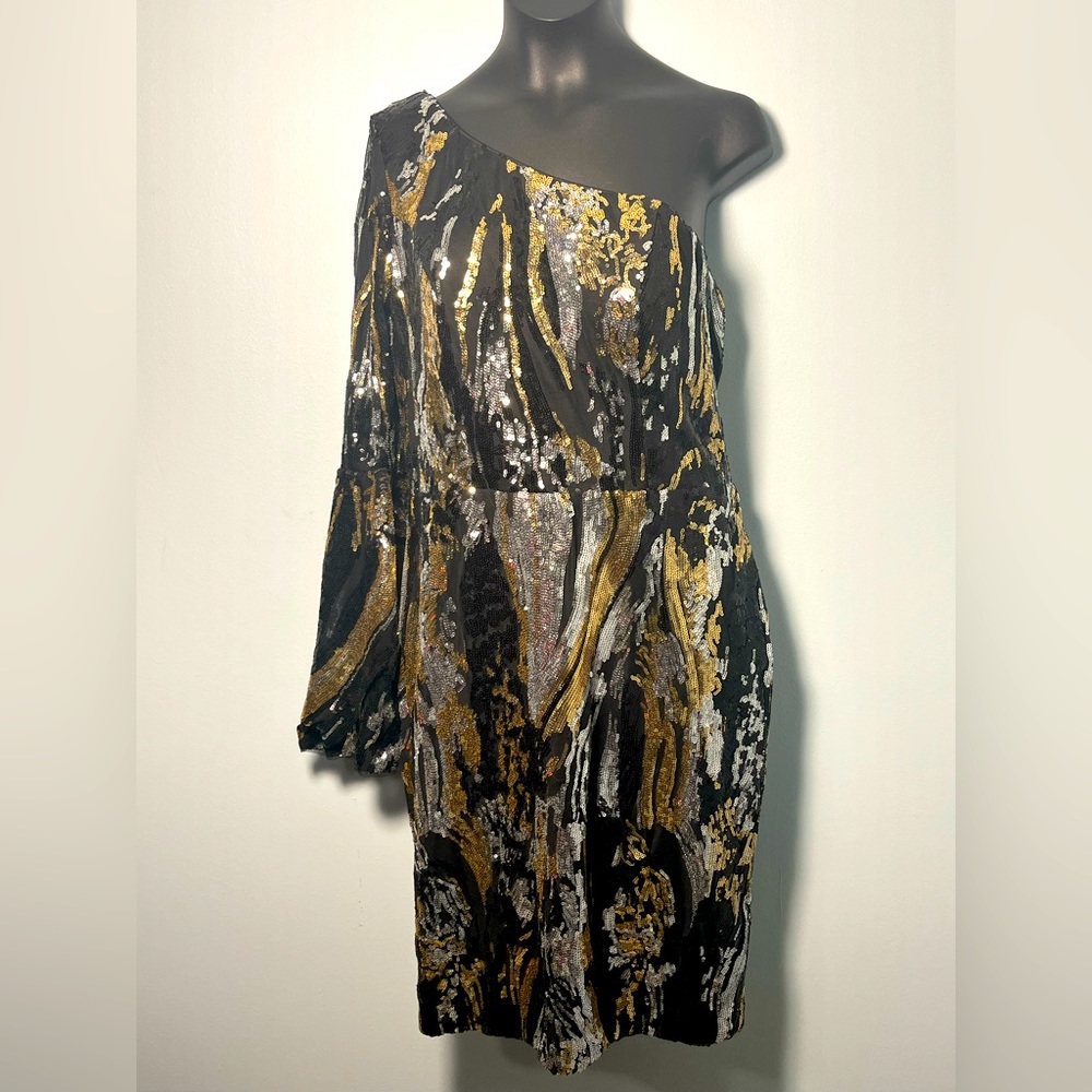 • SHEIN Dress Missord One Shoulder Sequin Bodycon